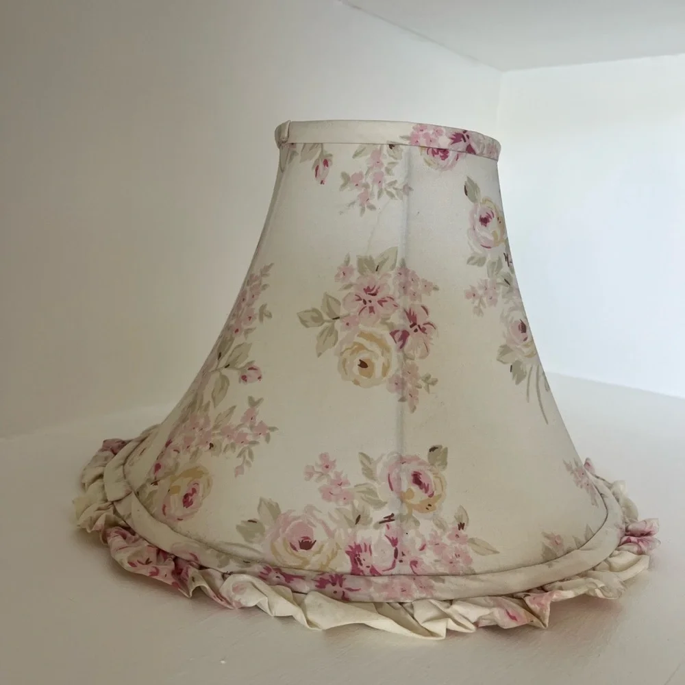 Charming Floral Lampshade with Ruffle - Picture 4 of 4